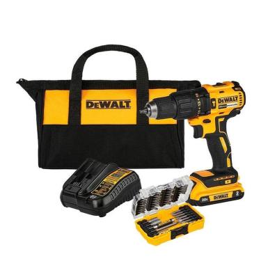 Imagem de Parafusadeira / furadeira impacto 1/2 bateria 20v dewalt dcd7781d1-br + jogo bits 37 pc dewalt dw2163