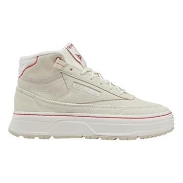 Imagem de Reebok Tênis feminino Club C Geo Mid, Giz vintage/giz/estuque, 6.5