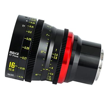 Imagem de MEKE Lente de cinema de foco manual T2.5 de 16 mm T2.5 compatível com câmeras de cinema Arri PL-Mount