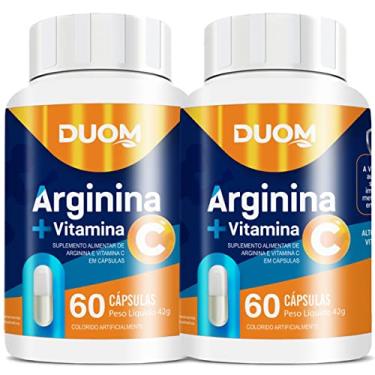 Imagem de Duom, KIT 2 ARGININA COM VITAMINA C 60 CAPS CADA TOTAL 120 CÁPSULAS CLEAN LABEL - DUOM