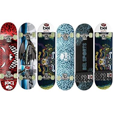 Imagem de Skateboard Semi-Profissional Estampado + Roda Pu