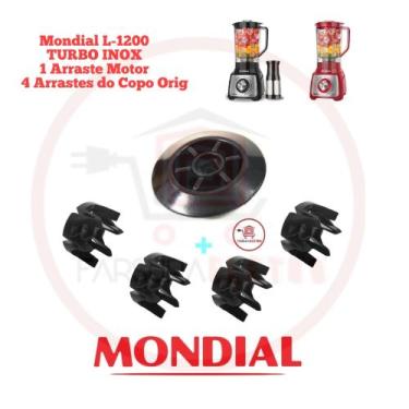 Imagem de Kit 4 Arrastes do Copo + 1 Arraste do Motor Liquidificador Mondial L-1