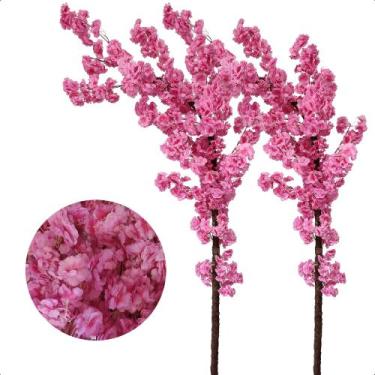 Imagem de Kit 2 Cerejeira Curva Japonesa Cores  Artificial Sem Vaso Decor - Flor