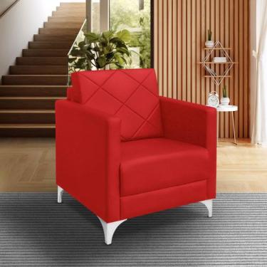 Imagem de Poltrona Helena Decorativa Clinica e recepção - me, vermelho