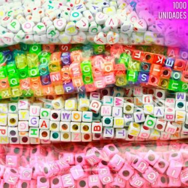 Imagem de Miçangas Para Pulseira - Letras - C/1000 Peças M31 - Nybc