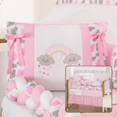 Imagem de Kit Berço Americano Completo de 11 Peças Menina Menino Com Saia de Ber