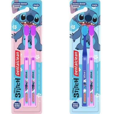 Imagem de Escova dental juvenil macia - disney stitch - dentalclen - DENTALCLEAN