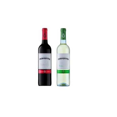 Imagem de Kit Vinho Periquita Tinto Meio Seco + Branco Seco 750ml cada