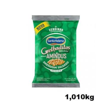 Imagem de Pacote Amendoim Salgado Amíndus Grelhaditos Sem Pele 1,01kg - Santa he