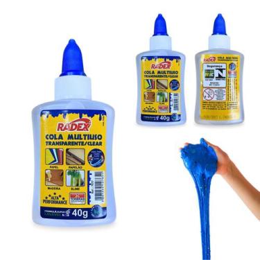 Imagem de Cola Transparente Multiuso Radex Slime Madeira Tecido 40g - Cola Multi