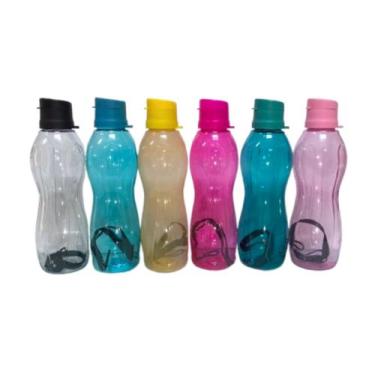 Imagem de Garrafa De Água Squeeze Pet Plástico 500ml Com Diferentes Cores - CM, 