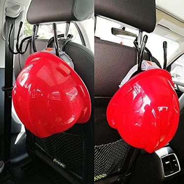 Imagem de Flexible Over The Seat Hard Hat Rack Hard Hat Holder Hard Hat Hanger for Vehicle Truck Car Headrest Hangers - Universal Adjustable Hooks for Bags, Coats, Purses - 2 Pack - No Hard Hat