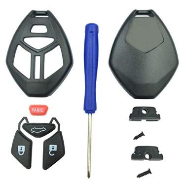Imagem de A capa mais recente com 4 botões para chave Fob serve para Mitsubishi Eclipse Lancer Endeavor Galant Outlander Keyless Entry Remote Key Housing Substituição com chave de fenda