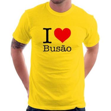 Imagem de Camiseta I love Busão - Foca na Moda, Amarelo, G
