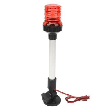 Imagem de 12in LED Dobra 360 Graus Luz Redonda de Navegação âncora - Lâmpada de Pólo Severo Com Base de Liga de Alumínio para Barcos de Pesca, Navios de Iate | Iluminar o Ambiente do Seu