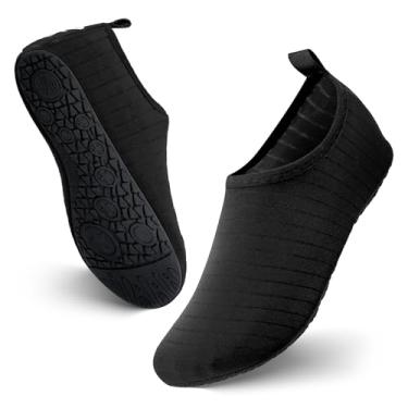 Imagem de JOTO Meias femininas masculinas e infantis, de secagem rápida, para mergulho, surfe, caiaque, praia, caminhada, ioga, Preto, 7.5-8.5 Women/6.5-7.5 Men
