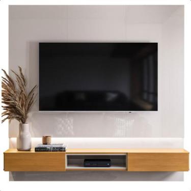 Imagem de Painel Home Suspenso 1,80 Tv Até 70 Polegadas Paris - Lukaliam, Off Wh