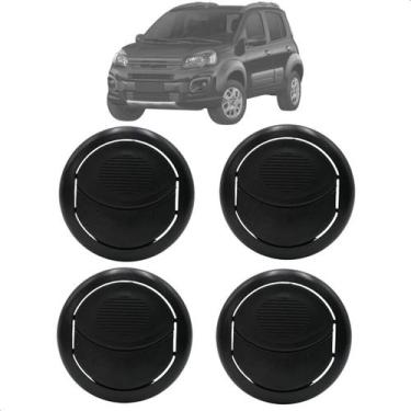 Imagem de Jogo 04 Difusor De Ar Uno 2017 Até 2019 Palio Doblo 2002 Até 2018 Pret