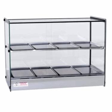 Imagem de Estufa 8 Bandejas Dupla Vidro Reto Evr 8B Com Perfil Cinza Tita