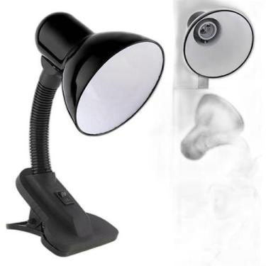 Imagem de Luminária Articulada Preta Com Garra Presilha Bivolt - Luatek, Bivolt