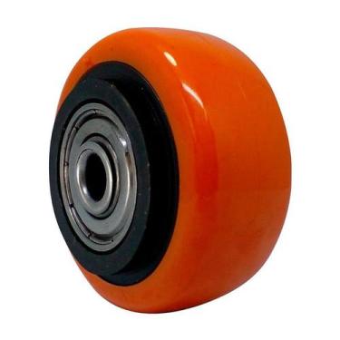 Imagem de Roda pvc laranja 2 pol 50kg p/ rodízio - AJAX