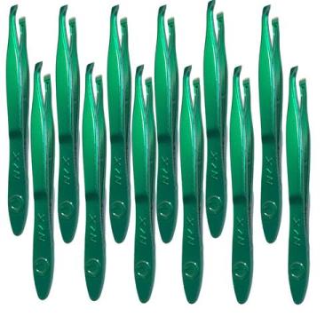 Imagem de Pinça De Sobrancelha Profissional Verde Nzx Atacado 12 Uni