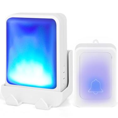 Imagem de XiDaPuBen Campainha Sem Fio Para Cuidador, Pager, Sistema De Alerta Enfermeira, Botão Chamada Sos Piscando, Com 28 Melodias, 4 Níveis Volume Ajustáveis Pacientes Idosos