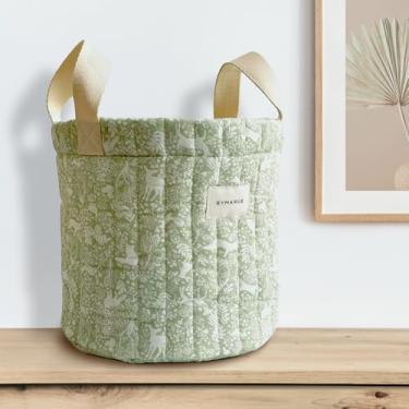 Imagem de BYMARUE Cesta De Armazenamento Para Decoração Berçário Bebês E Crianças, Acolchoada Macia, Dobrável, Lavável À Máquina, Bolsa Roupa Suja, Brinquedos, Porta-Fraldas, Organizador Acessórios, Presente,