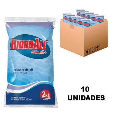 Imagem de KIT 10 Elevador de Hidro pH+ Barrilha 2kg Hidroall