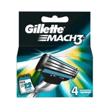 Imagem de Pacote com 4 lâminas de barbear Gillette Mach 3 para homens
