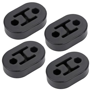 Imagem de Gancho de exaustão de borracha universal resistente suporte isolador curto bucha montagem 2 furos 12 mm tamanho do furo (4 peças)