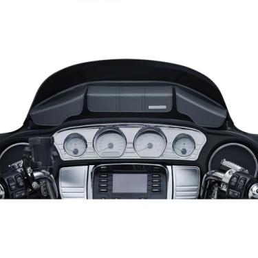 Imagem de Kuryakyn 5261 Bolsa de armazenamento de carenagem de morcego com fechos magnéticos para motocicletas Harley-Davidson 2014-19, preta