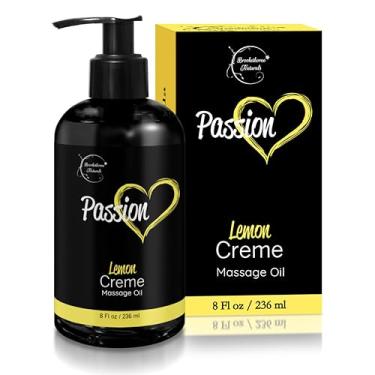 Imagem de Óleo de Massagem Sensual Passion para Casais – Aroma Natural de Creme de Limão com Óleo de Amêndoa e Óleo de Jojoba Óleo Corporal Natural para Pele Seca Óleo de Massagem para Romance