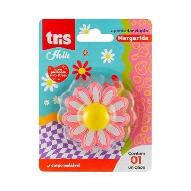 Imagem de Borracha Decorada Tris Floral C/Apontador 3Cores - SUMMIT