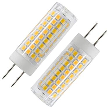Imagem de SENAXTD Lâmpada LED G8, substituição de lâmpada de halogêneo de 75W, regulável 7W, 750LM, CA 120 V, base de dois pinos GY8.6 /G8, branco quente 3000 K para luz embaixo do armário, iluminação de