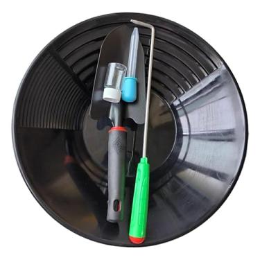 Imagem de ZGUZMCMK Entusiastas da ferramenta de de panelas de garimpagem de, duas rifas com garrafa e tubo, bacia de garimpagem de, separação eficaz, Preto