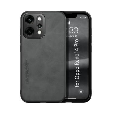 Imagem de Kepuch Silklike Capa para Oppo Reno 14 Pro - Case Placa de Metal Embutida - Preto