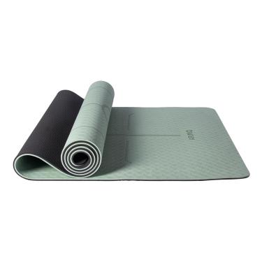 Imagem de ARIMO Tapete Yoga Mat Antiderrapante TPE Ecológico Biodegradável Todos Os Tipos de Yoga/Pilates 181 x 61 cm x 8 mm (Mint com Linhas)