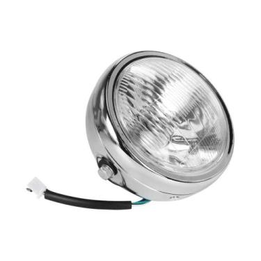 Imagem de Para cg125 motocicleta retro farol gn125 retro caso de ferro preto alt