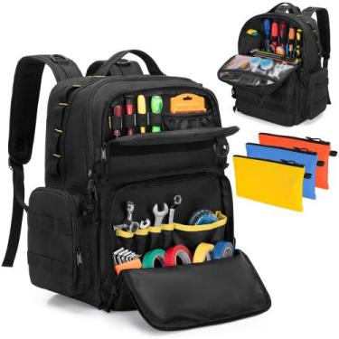 Imagem de Mochila de ferramentas Rexmica para homens com 3 bolsas de ferramentas