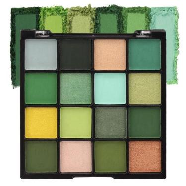 Imagem de Paleta de sombras AMY'S DIARY Green Glitter 16 cores