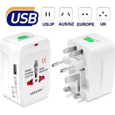 Imagem de Adaptador Tomada Universal Padrão Europeu Uk Eua Para Brasil - Adaptad