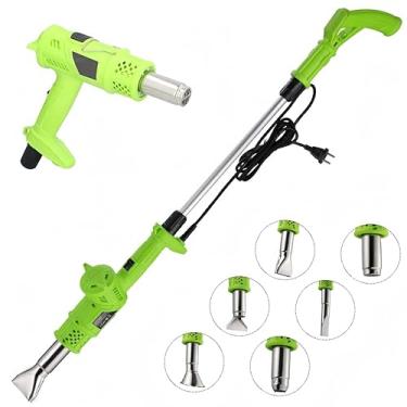 Imagem de KKPOT Queimador Elétrico De Ervas Daninhas 3 Em 1, Bastão Térmico Para Capina, Ferramenta Capinar Jardim Com 5 Bicos Reposição Capina A Chama, Coberturas, Derretimento Gelo (Verde)