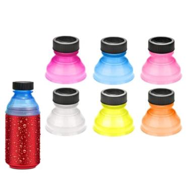 Imagem de HOIRIX Tampas e capas para latas de refrigerante, tampas de refrigerante, reutilizáveis, para bebidas enlatadas, acessórios para bebidas carbonatadas de cerveja (multicores, 12 peças)