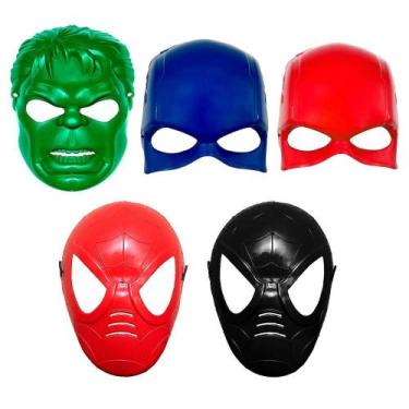 Imagem de Máscara Homem de Ferro Infantil Com Elástico Vários Super Heróis - Pre