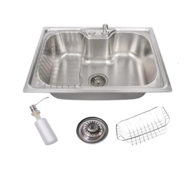 Imagem de Cuba Gourmet 50x40cm para Cozinha Aço Inox 304 Com Acessórios