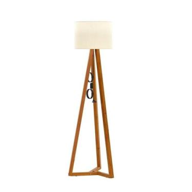 Imagem de Luminária De Chão Com Cúpula Classic Amêndoa com Off White - TEBARROT,