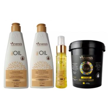 Imagem de Kit Arvensis Tec Oil Shampoo Condicionador Finalizador + Máscara 2x1