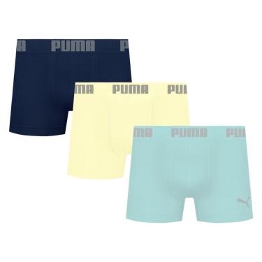 Imagem de Kit 3 Cuecas Puma Boxer Sem Costura Masculina