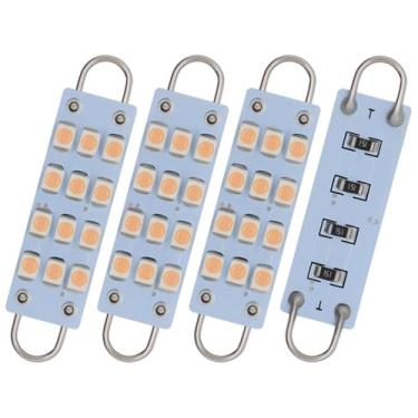 Imagem de QAUBEN Lâmpadas LED Festoon de laço rígido de 44 mm e 1,73 pol., 12 chips SMD 3528 e 1210, luz interna de carro, luz de mapa, luzes cortesia para portas, 561, 562 e 567, rosa, CC 12 V (pacote com 4)
